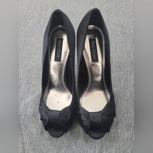 White House Black Market Black Leather Flats